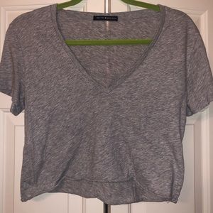Gray crop top